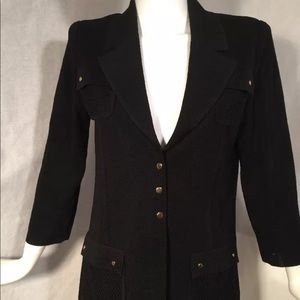 Exclusively Misook Black Knit Cardigan Jacket